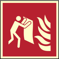 Znak F16 - Koc gaśniczy - format C 15x15 cm