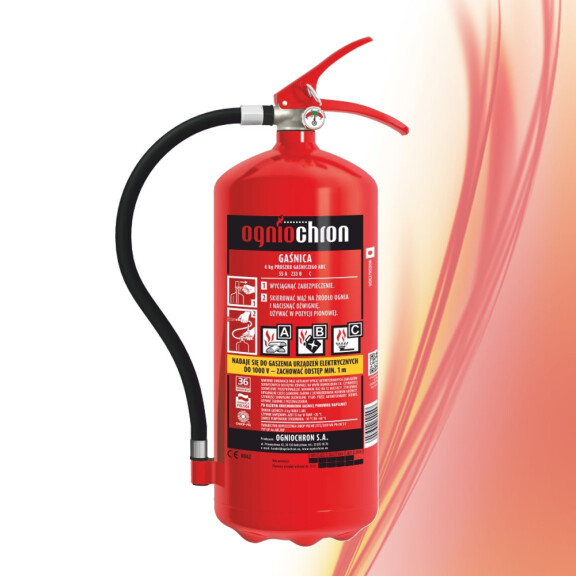 Gaśnica proszkowa 6kg GP-6x ABC/MP/E