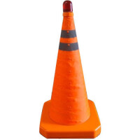 Pachołek drogowy składany 55 cm z lampką diodową LED