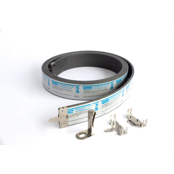 PROMASTOP®-FC MD – kołnierz ogniochronny do zabezpieczania rur z tworzyw sztucznych oraz metalowych w izolacji palnej EI60–EI120