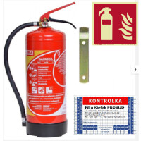 Gaśnica proszkowa 6 kg PD 6 GX + znak – skuteczność 55A 233B C + kontrolka