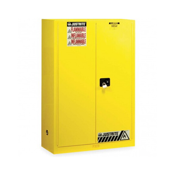 Bezpieczna Szafa ( 170 L) - 2-Drzwiowa Żółty 100 L. - 200 L. 2 Szt. Manualne 165Cm X 109Cm X 46Cm