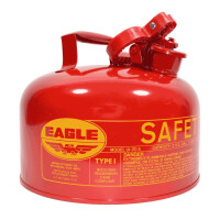 Bezpieczny Kanister 9,5 L. Czerwony Fi 29 Cm X 25 Cm 7 L. - 10 L. Stal Ocynkowana