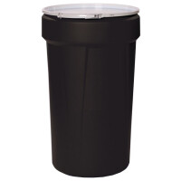 Pojemnik Polietylenowy, Pojemność 213,5 L. Z Pokrywą Czarny Przechowywanie / Transport Powyżej 200 L.