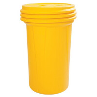 Pojemnik Polietylenowy, Pojemność 208 L. Z Pokrywą Żółty Przechowywanie / Transport Powyżej 200 L.