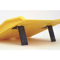 Rampa Najazdowa, Polietylenowa (Hdpe), Z Aluminiowymi Podporami, (Szer. 89 Cm) Żółty 89 Cm X 91 Cm X 13 Cm