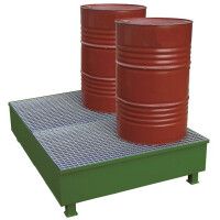 Wanna Wychwytowa - 400 L. - Na 4 Beczki 4 Beczki 151 L. - 400 L. Zielony 120 Cm X 120 Cm X 38 Cm Stal Lakierowana Tak