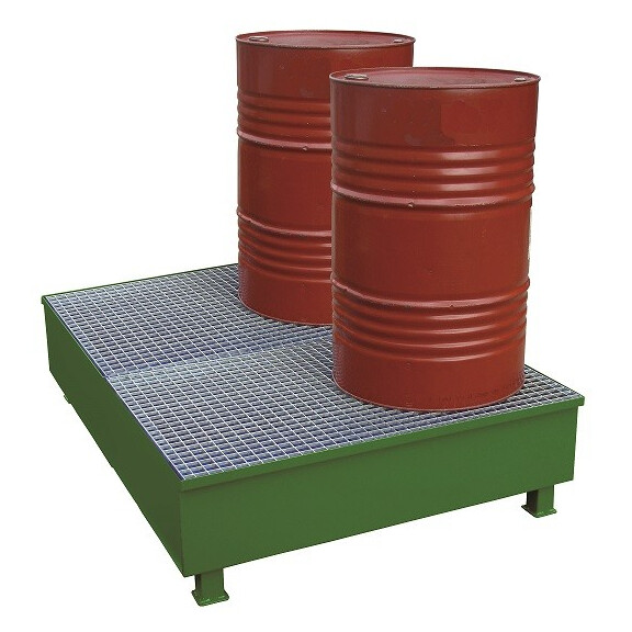 Wanna Wychwytowa - 400 L. - Na 4 Beczki 4 Beczki 151 L. - 400 L. Zielony 120 Cm X 120 Cm X 38 Cm Stal Lakierowana Tak
