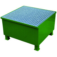 Wanna Wychwytowa - 200 L. - Na 1 Beczkę 1 Beczka 151 L. - 400 L. Zielony 74 Cm X 74 Cm X 47 Cm Stal Lakierowana Nie