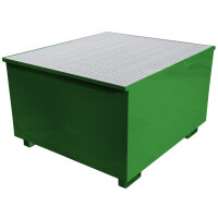 Wanna Wychwytowa - 1000 L. - Na 1 Pojemnik Ibc Powyżej 401 L. Zielony 115 Cm X 130 Cm X 78 Cm Stal Lakierowana 1 Pojemnik Ibc Tak