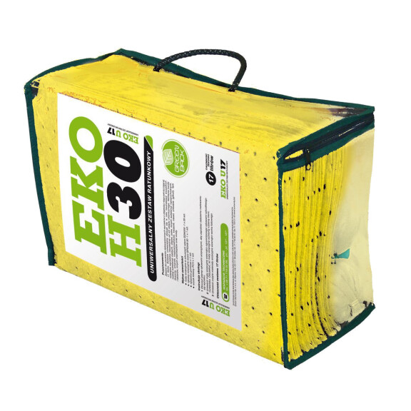 Zestaw Ratunkowy Chemiczny Eko H30, Chłonność 31 L. Żółty 31 L.