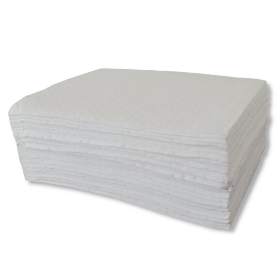 Sorbent Do Oleju, Mata 100 Arkuszy, Chłonność 70 L. Biały 1 180 G/m2 40Cm X 50Cm Mata Olejowe / Hydrofobowe