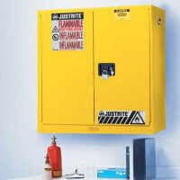 Szafa Na Substancje Chemiczne (76 L) - Wisząca, 2-Drzwiowa Żółty Do 100 L. Manualne 109Cm X 112Cm X 31Cm