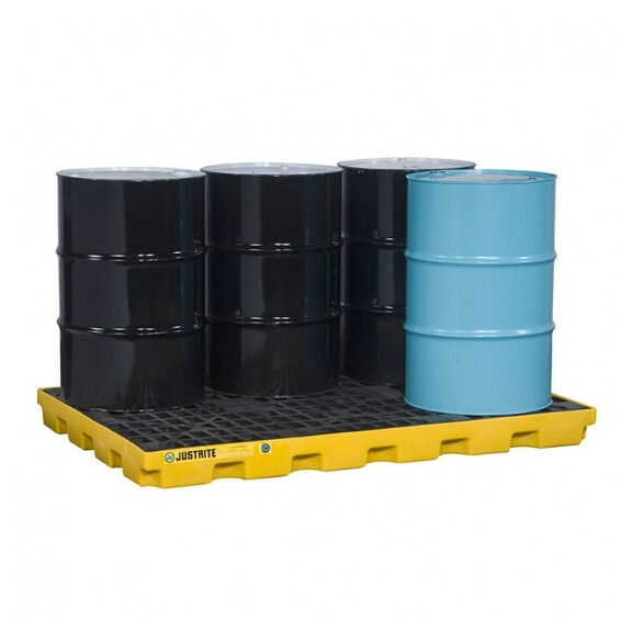 Wanna Wychwytowa Z Kratą Na 6 Beczek - 276L 6 Beczek Żółty 151 L. - 400 L. Z Kratownicą 185,5 Cm X 124,5 Cm X 14,0 Cm