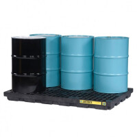 Wanna Wychwytowa Z Kratą Na 6 Beczek - 276L 6 Beczek Czarny 151 L. - 400 L. Z Kratownicą 185,5 Cm X 124,5 Cm X 14,0 Cm