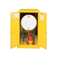 Szafa Zabezpieczająca Do Beczek Składowanych Poziomo - 200L Żółty 100 L. - 200 L. Automatyczne 127Cm X 76Cm X 122Cm