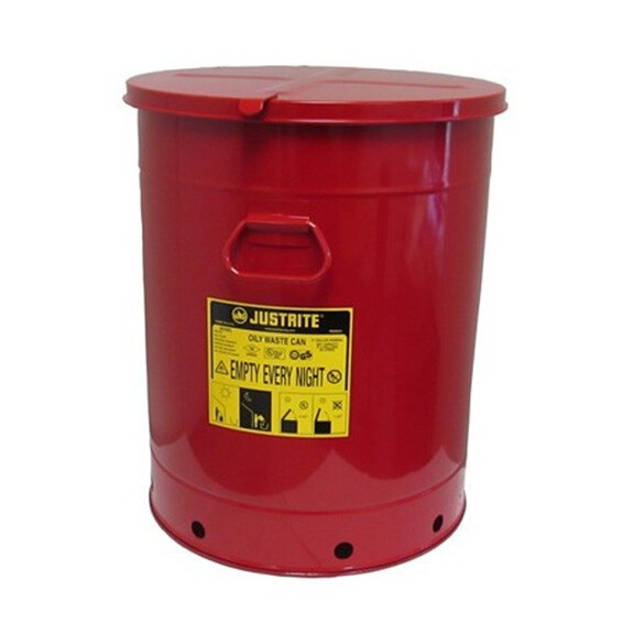 Metalowy Kosz Na Substancje Łatwopalne I Niebezpieczne - 80 L Czerwony Ręczne 80 L.