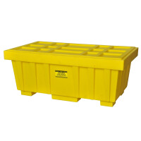 Pojemnik Polietylenowy Hdpe, Kontener Z Pokrywą, (416 L.) 152 Cm X 86 Cm X 61 Cm Żółty 416 L.