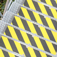 Taśma Antypoślizgowa Na Podłożu Aluminiowym Czarny/żółty 625Mm X 114Mm (1 Sztuka)