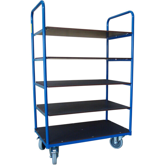 Wózek Platformowy Magazynowy Pięciopółkowy, 1000X600X1500 Mm