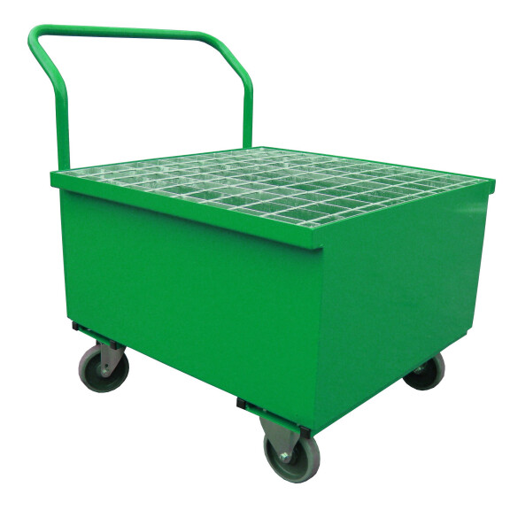 Mobilna Wanna Wychwytowa, 200 L. - Na 1 Beczkę 1 Beczka 151 L. - 400 L. Zielony Stal Lakierowana Tak