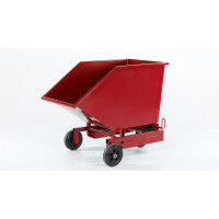 Wózek Kontenerowy, Pojemnik Przechylny Do Obsługi Ręcznej Czerwony