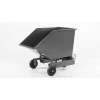 Wózek Kontenerowy, Pojemnik Przechylny Do Obsługi Ręcznej Szary