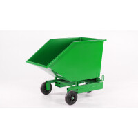 Wózek Kontenerowy, Pojemnik Przechylny Do Obsługi Ręcznej Zielony