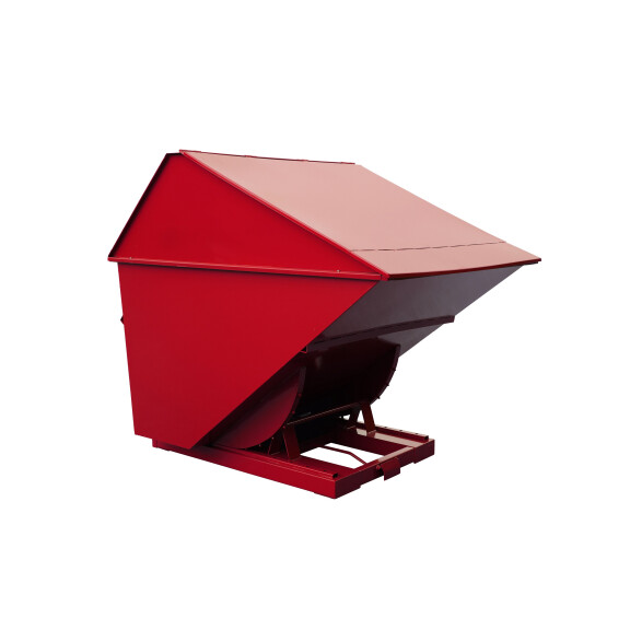 Kontener Samowyładowczy Tippo - 2700 L., Zabudowany, Z Drzwiczkami Czerwony