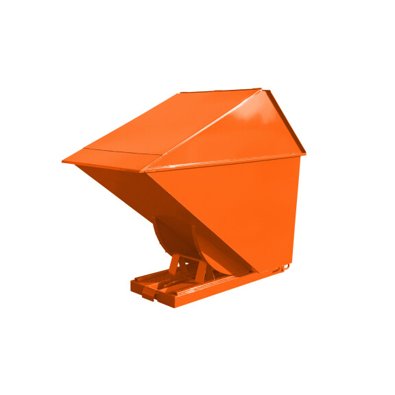Kontener Samowyładowczy Tippo - 1700 L., Zabudowany, Z Drzwiczkami Pomarańczowy