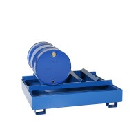 Wanna Wychwytowa Metalowa Na 2 Beczki Leżące 2 Beczki Powyżej 401 L. Stal Lakierowana Niebieski 155 Cm X 125 Cm X 58 Cm