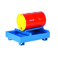 Wanna Wychwytowa Metalowa Na 1 Beczkę Leżącą 1 Beczka 151 L. - 400 L. Stal Lakierowana Niebieski 95 Cm X 125 Cm X 58 Cm