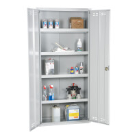 Szafka Na Chemikalia 1950X920X420 Składana (Flatpack) 4 Półki Do 100 L. Manualne Szary 195 Cm X 92 Cm X 42 Cm