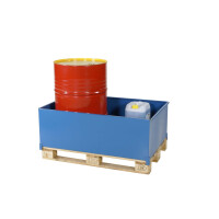 Wanna Wychwytowa Na Paletę 400 L. 151 L. - 400 L. Stal Lakierowana Inne Niebieski 125 Cm X 41,5 Cm X 81 Cm