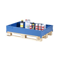 Wanna Ociekowa Na Paletę, Zbiornik 150 L. Do 150 L. Stal Lakierowana Inne Niebieski 125 Cm X 20,5 Cm X 81 Cm