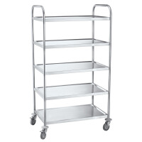 Wózek Platformowy Ze Stali Nierdzewnej, 5 Półek