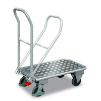 Aluminiowy Wózek Magazynowy Ze Składanym Uchwytem, 720X450 Mm