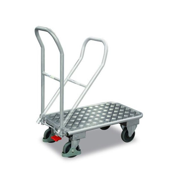 Aluminiowy Wózek Magazynowy Ze Składanym Uchwytem, 720X450 Mm