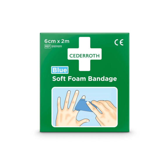 Bandaż Piankowy Cederroth Soft Foam Bandage Blue 2 M