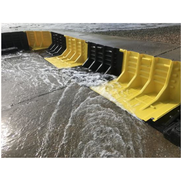 Zapora Przeciwpowodziowa - Bariera Flood Fence - Jednostka 1M - System Ochrony Przed Powodzią Żółty