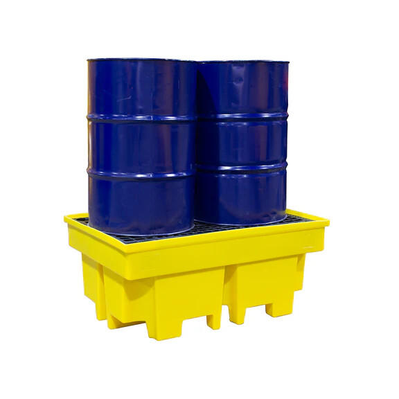 Wanna Wychwytowa Polietylenowa Romold - 125X85X52 Cm, 230L 2 Beczki Żółty 151 L. - 400 L. Z Kratownicą 125 Cm X 85 Cm X 52 Cm