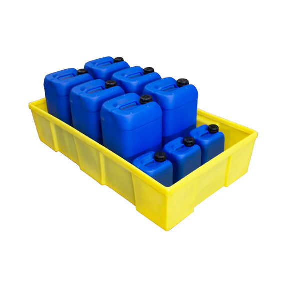 Taca Ociekowa Polietylenowa 230L (129 X 73 X 29,5 Cm) Żółty 151 L. - 400 L. Bez Kratownicy Inne 129 Cm X 73 Cm X 29,5 Cm