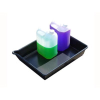 Tacka Ociekowa - Kuweta Z Rynienką Ułatwiającą Opróżnianie 16L (53 X 40 X 10 Cm) Czarny Do 150 L. Bez Kratownicy Inne 53 Cm X 40 Cm X 10 Cm