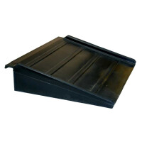 Rampa Najazdowa Do Platform Wychwytowych, Polietylenowa 65X80X16 Cm Czarny 65 Cm X 80 Cm X 16 Cm