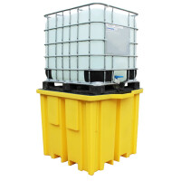 Wanna Wychwytowa Polietylenowa Pod Ibc - Certyfikat Dibt - 134 X123 X109 Cm, 1150 L Żółty Powyżej 401 L. Z Kratownicą 1 Pojemnik Ibc 134 Cm X 123 Cm 