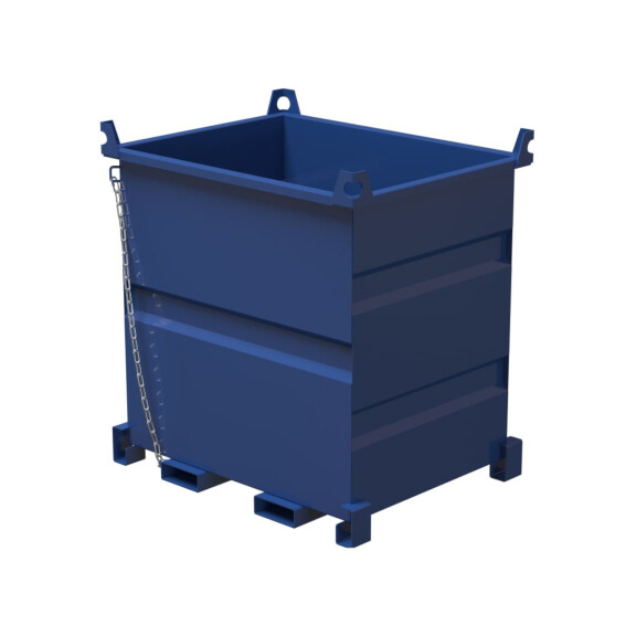 Kontener Metalowy 1000L Do Obsługi Z Obrotnicą Zielony