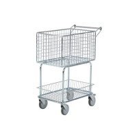 Stalowy Wózek Pocztowy- Na Akta, Z Hamulcem