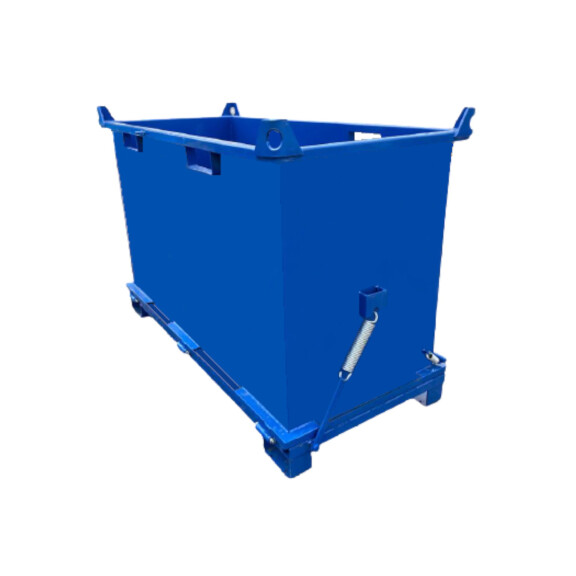 Kontener Metalowy Z Otwieranym Dnem 2000L - Możliwość Piętrowania! Pomarańczowy