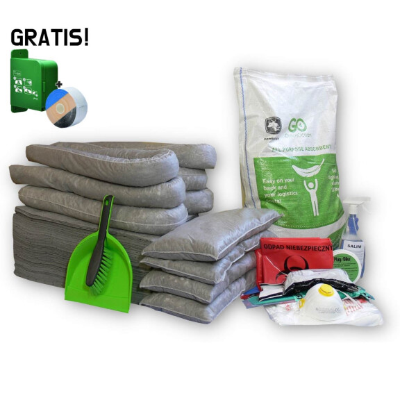 Zestaw Uzupełniający Uniwersalny Eko U120, Chłonność 79,5L + Dyspenser Z Bandażem Gratis Szary