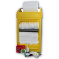 Zestaw Ratunkowy Olejowy W Szafce Polietylenowej, Chłonność 243 L Biały 243 L.